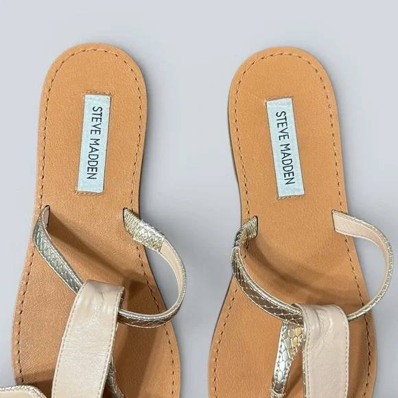 Steve Madden Gold Rico Sandals - Picture 5 of 7